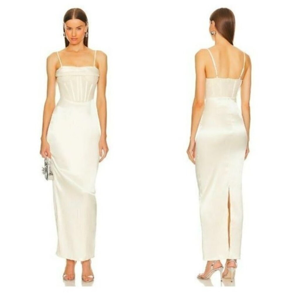 NWT NBD Aella Gown In champagne Size M